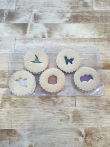 Howl-o-ween Linzer Cookies